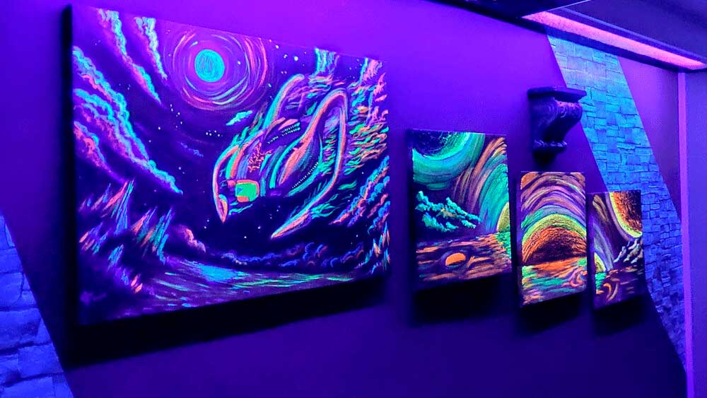 Paint in the Dark Dubai A sip and paint experience